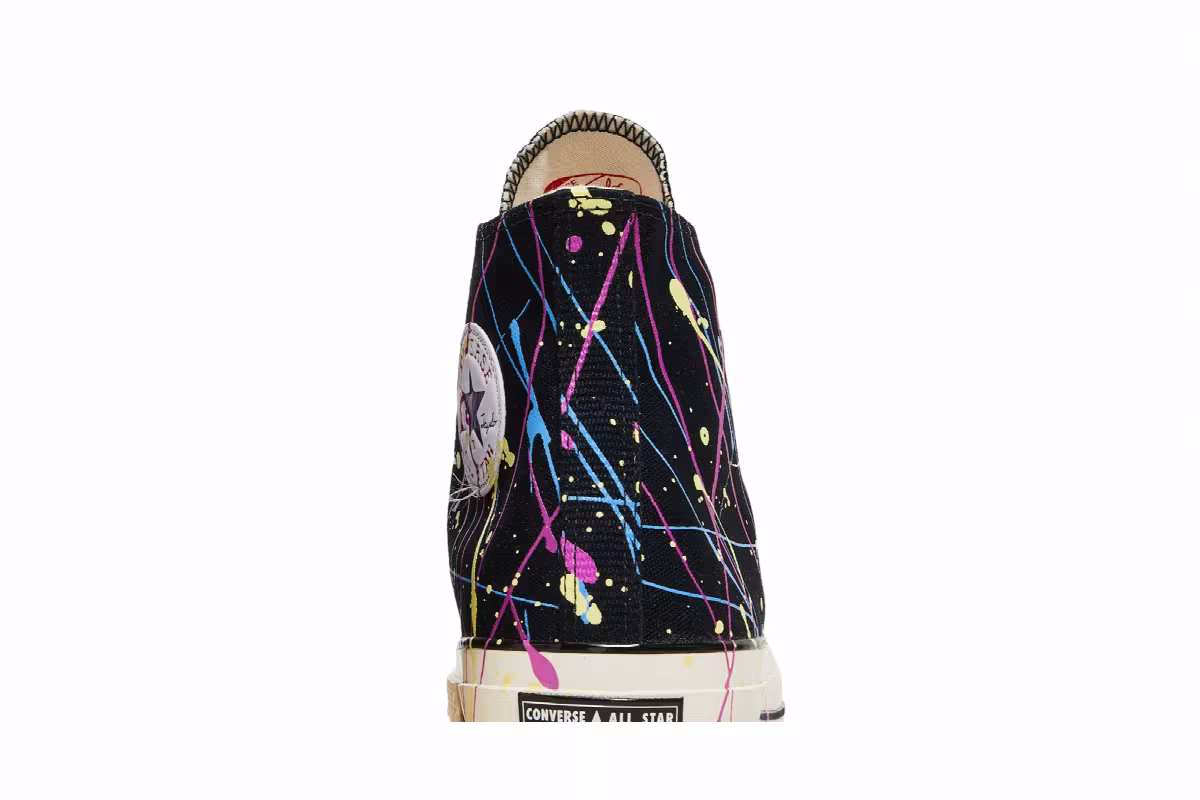 Converse Chuck 70 High Paint Splatter - Black, view 8
