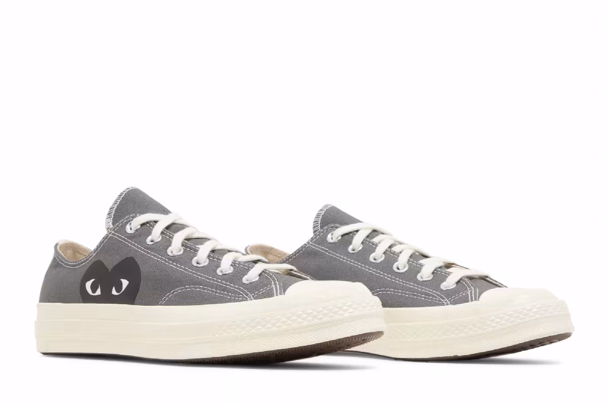 Comme des Garçons PLAY x Converse Chuck 70 Low Steel Gray, view 9