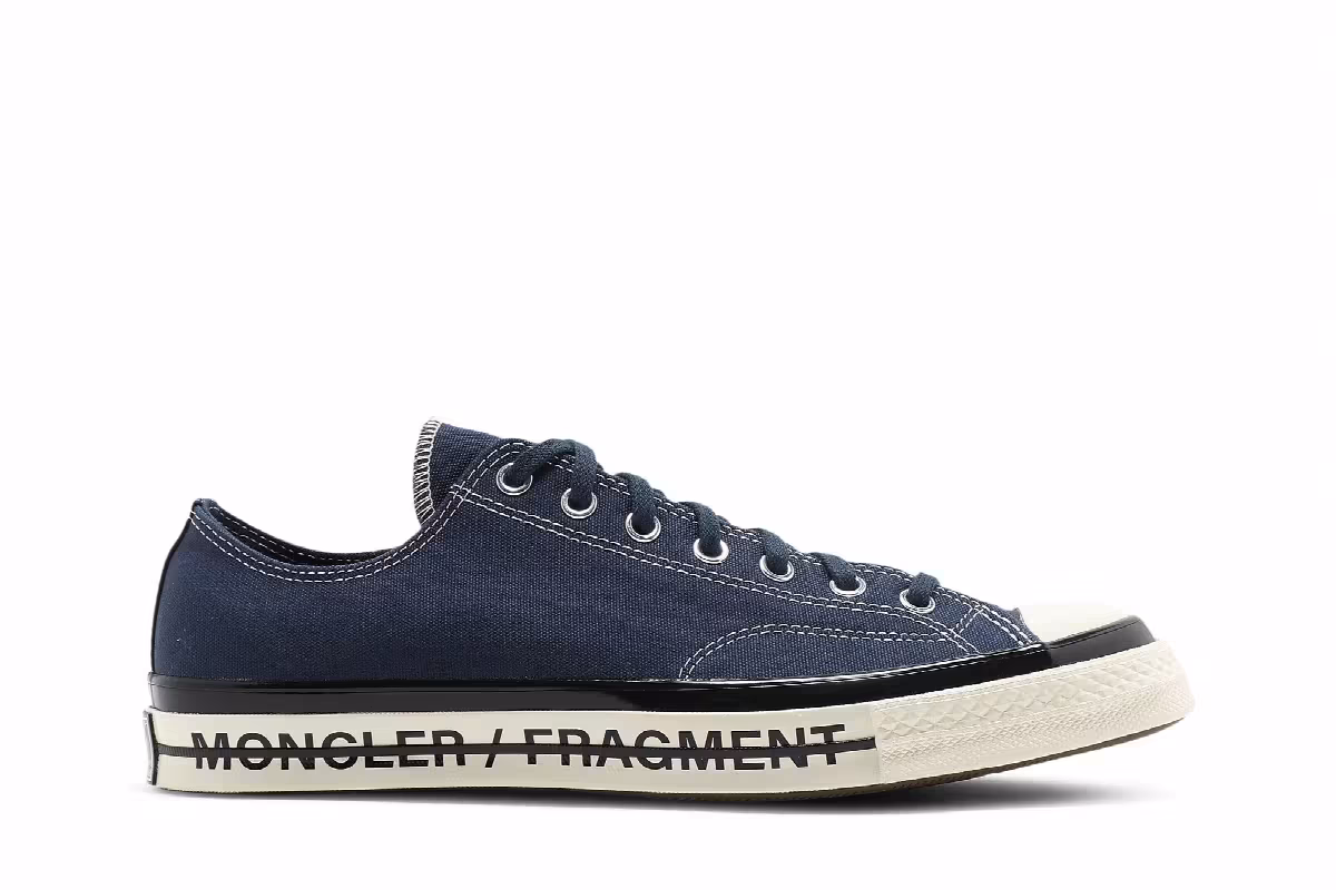 Fragment Design x Moncler x Converse Chuck 70 Low Insignia Blue, view 2