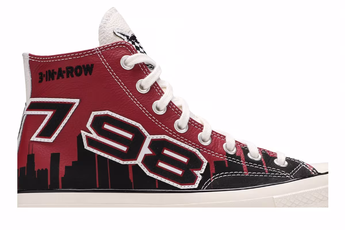 Chinatown Market x Converse Chuck 70 High Bulls Championship Jacket, view 3