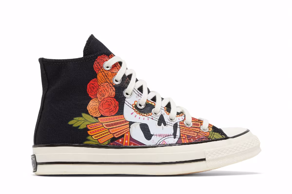 Converse Chuck 70 High Dia de los Muertos - Black, view 2