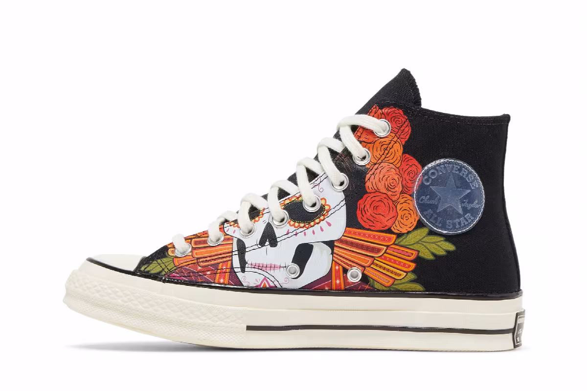 Converse Chuck 70 High Dia de los Muertos - Black, view 4