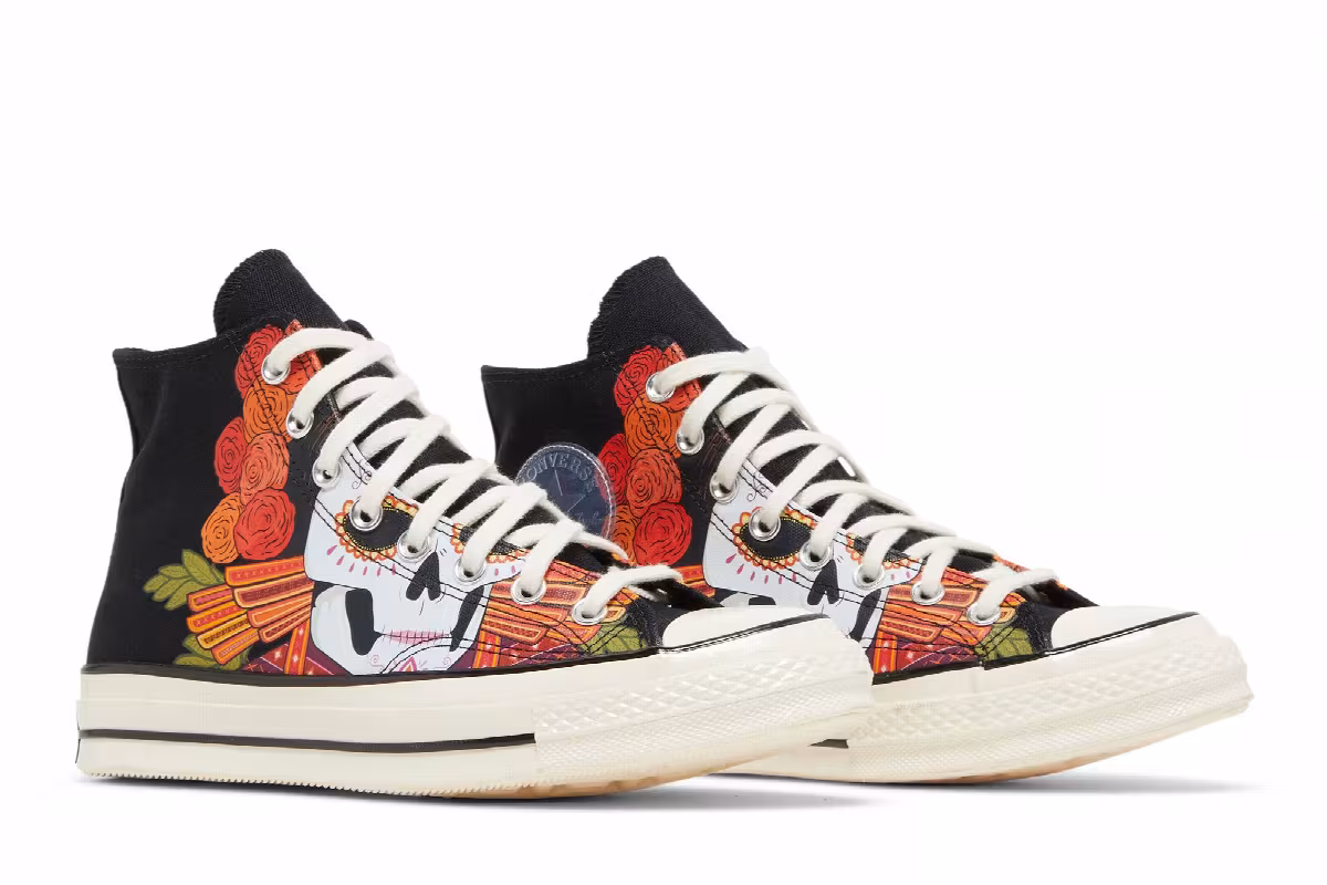 Converse Chuck 70 High Dia de los Muertos - Black, view 9