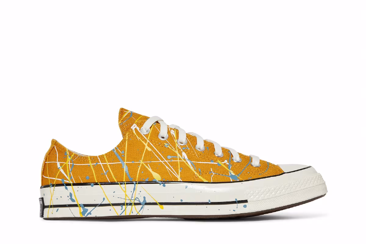 Converse Chuck 70 Low Paint Splatter - Sunflower Gold, view 2