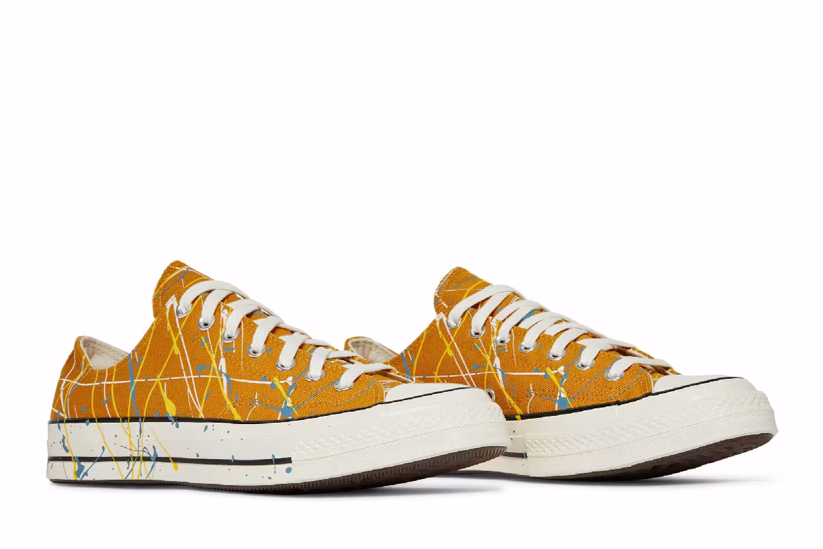 Converse Chuck 70 Low Paint Splatter - Sunflower Gold, view 9
