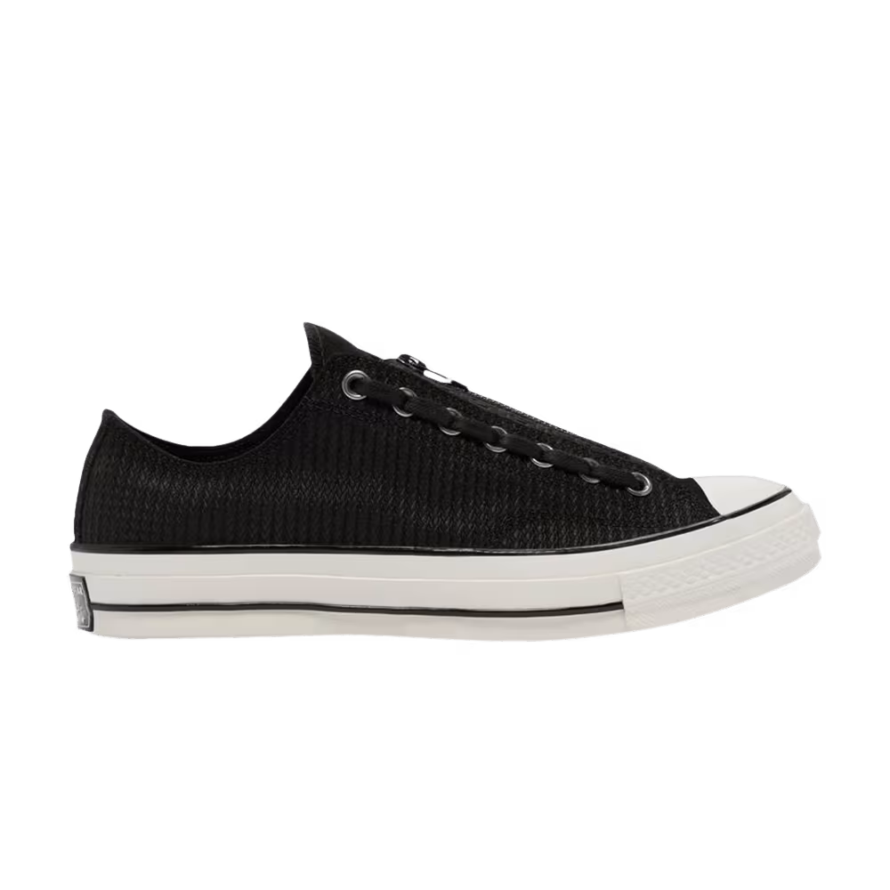 Converse Chuck 70 Zip Low Embossed Suede - Black Egret