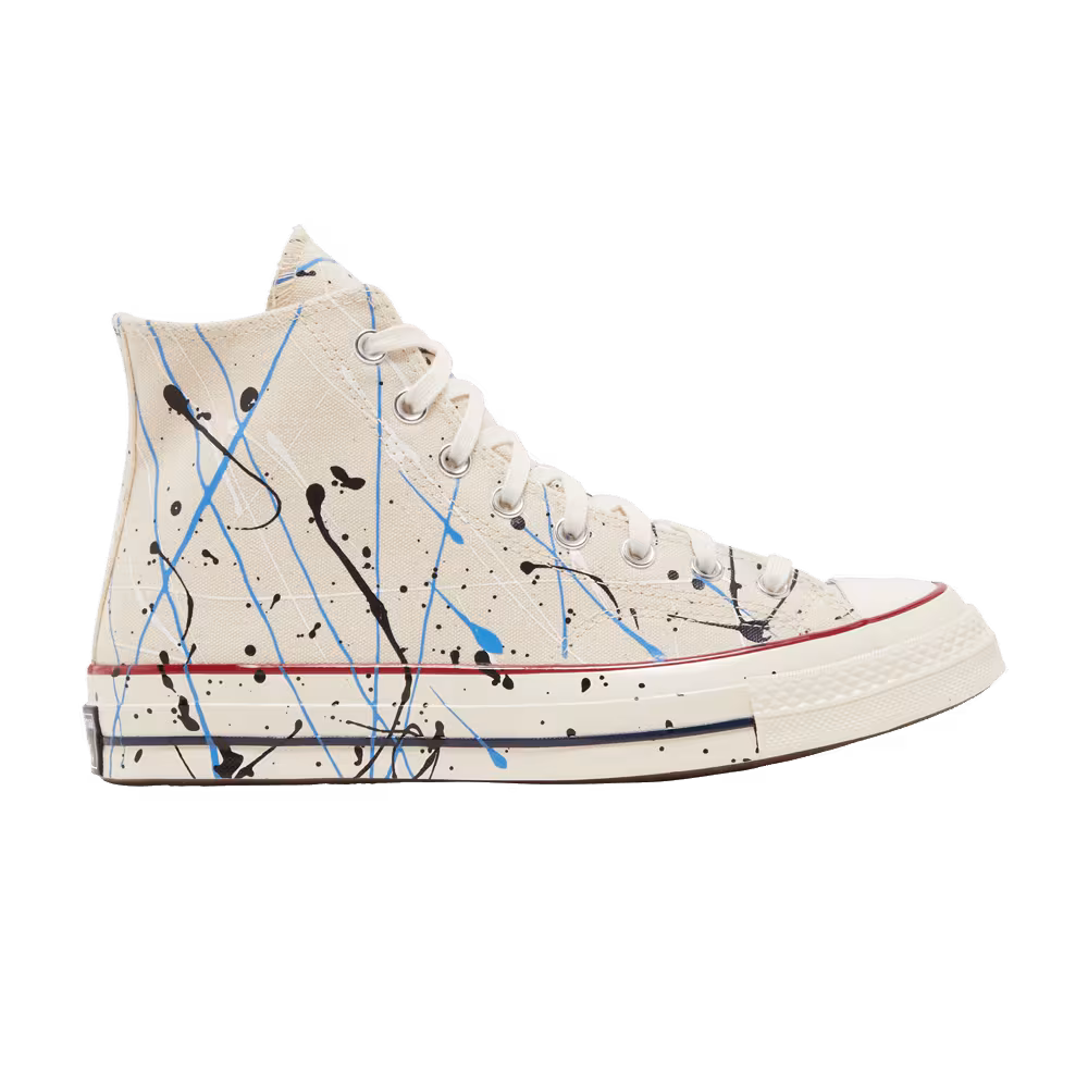 Converse Chuck 70 High Paint Splatter - Egret