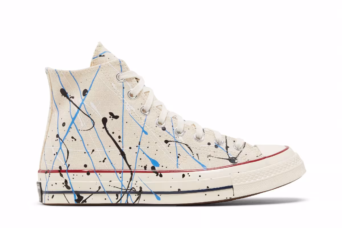 Converse Chuck 70 High Paint Splatter - Egret, view 2