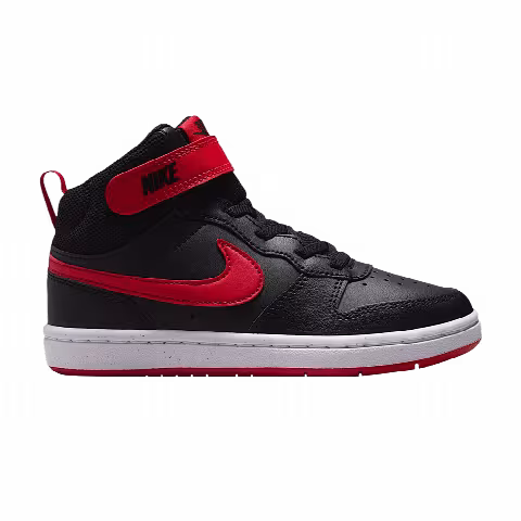 Nike Court Borough Mid 2 PS 'Black White University Red'