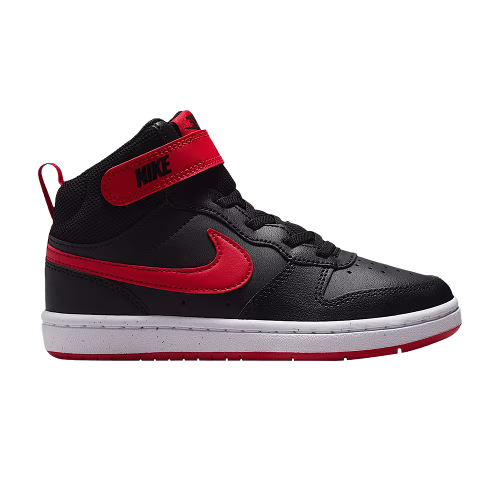 Nike Court Borough Mid 2 PS Black White University Red