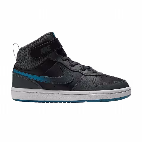 Nike Court Borough Mid 2 PS 'Black Camo Green White Light Current Blue'