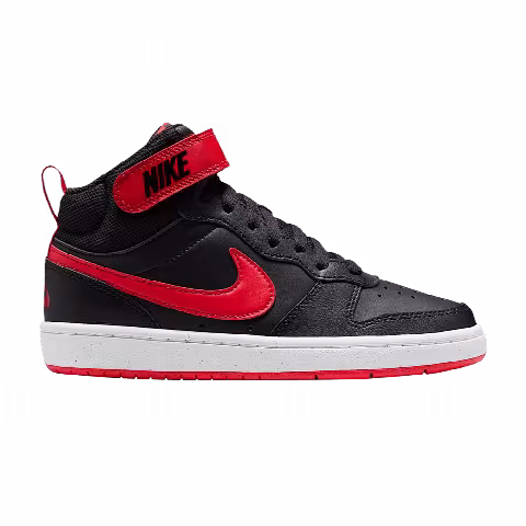 Nike Court Borough Mid 2 GS 'Black White University Red'