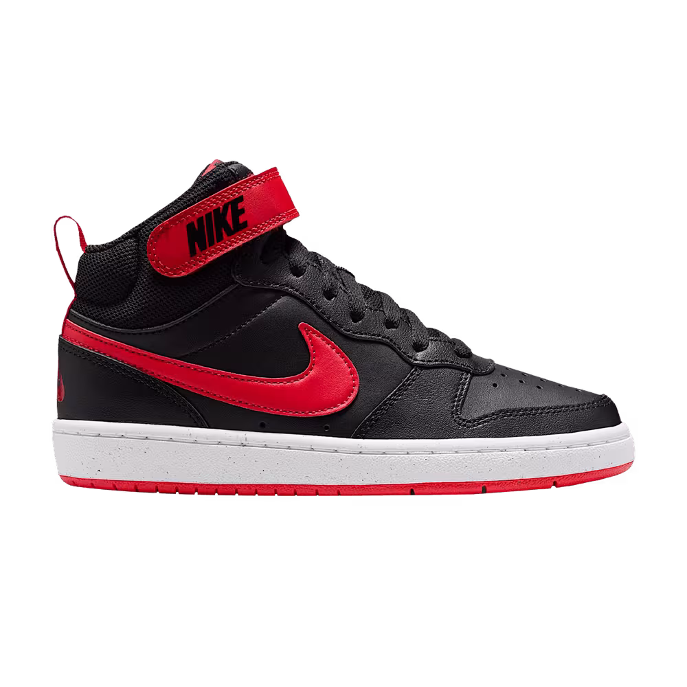 Nike Court Borough Mid 2 GS Black White University Red