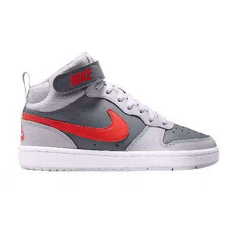 Nike Court Borough Mid 2 GS 'Smoke Grey Grey Fog White Picante Red'