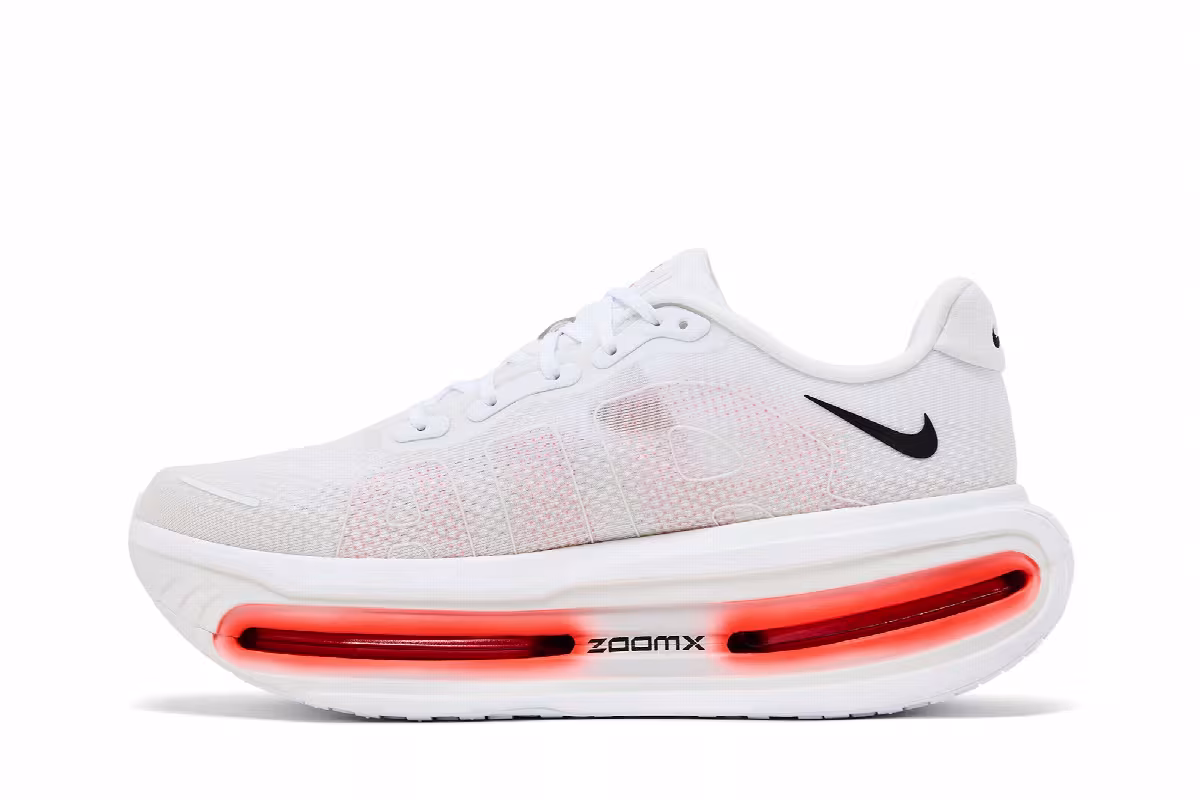 Nike Vomero Premium White Bright Crimson, view 4