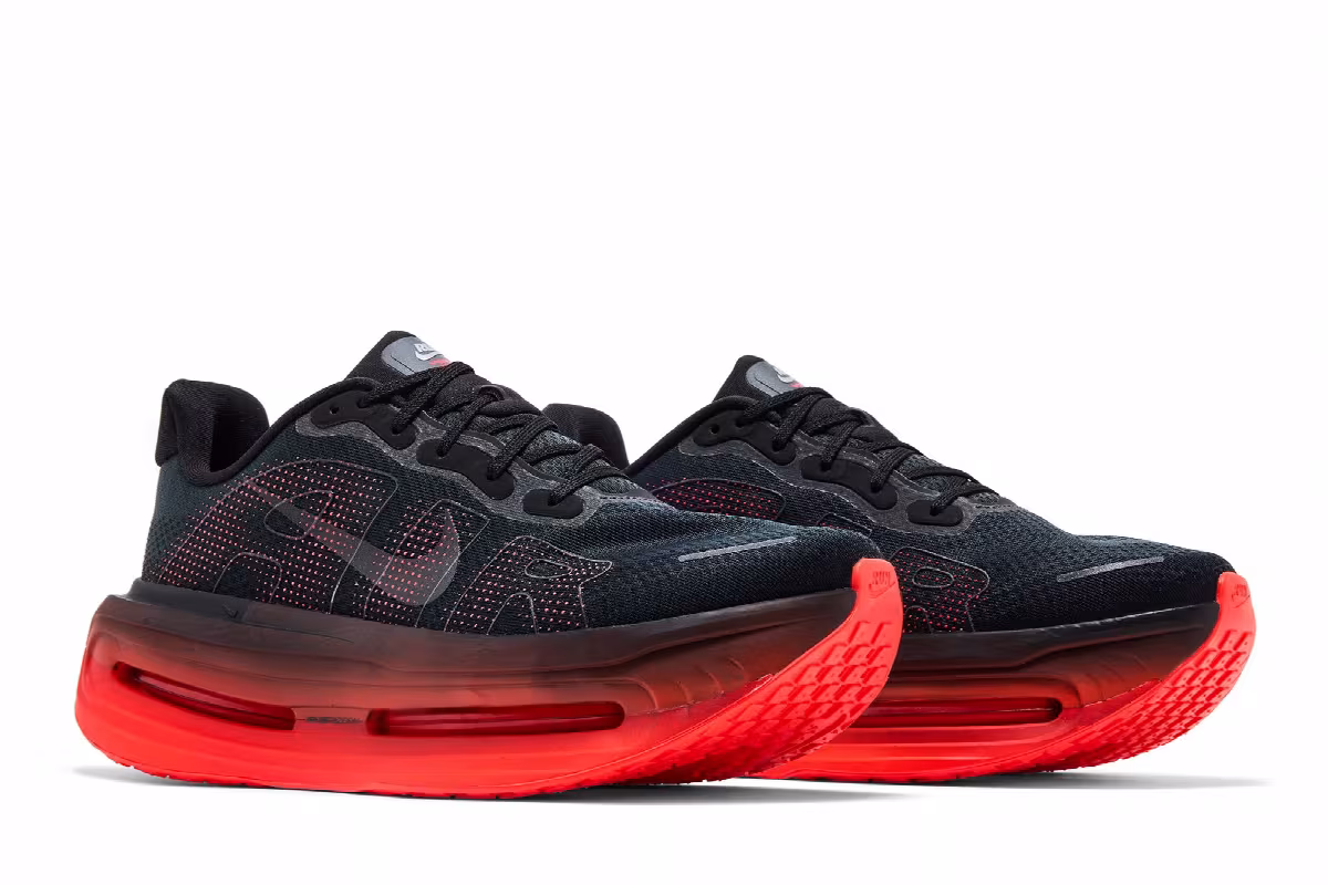 Nike Vomero Premium Black Bright Crimson, view 9