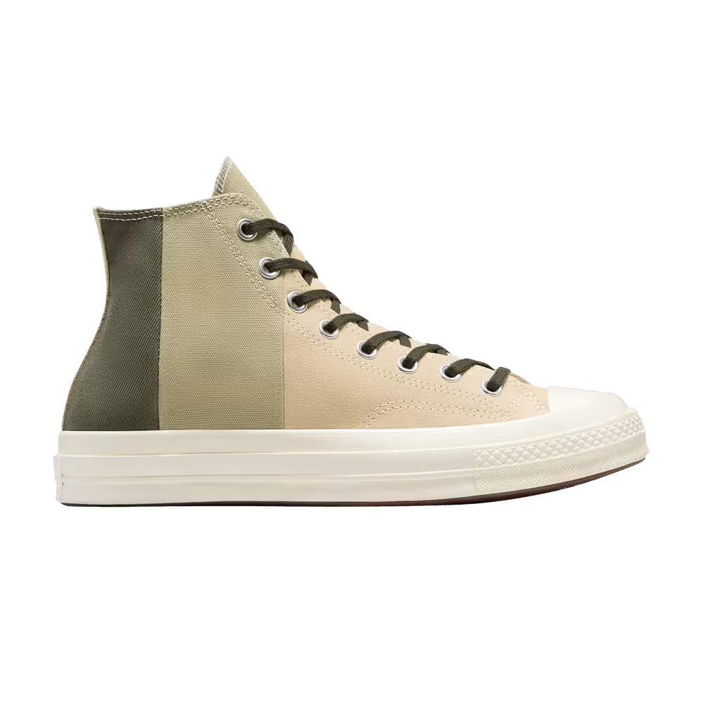 Converse Chuck 70 High Patchwork Suede - Nutty Granola Green