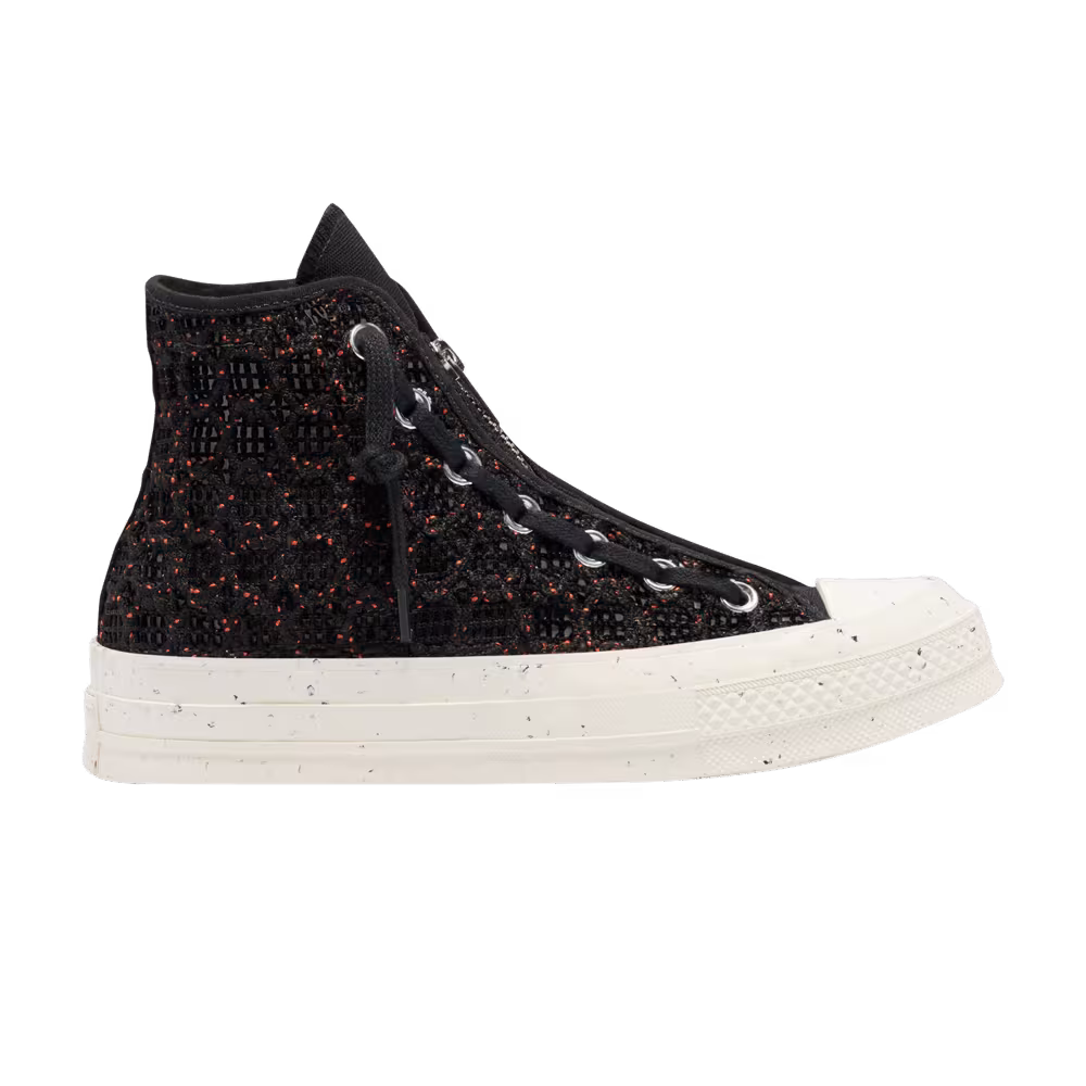 Converse Women's Chuck 70 High Speckled Black Crochet
