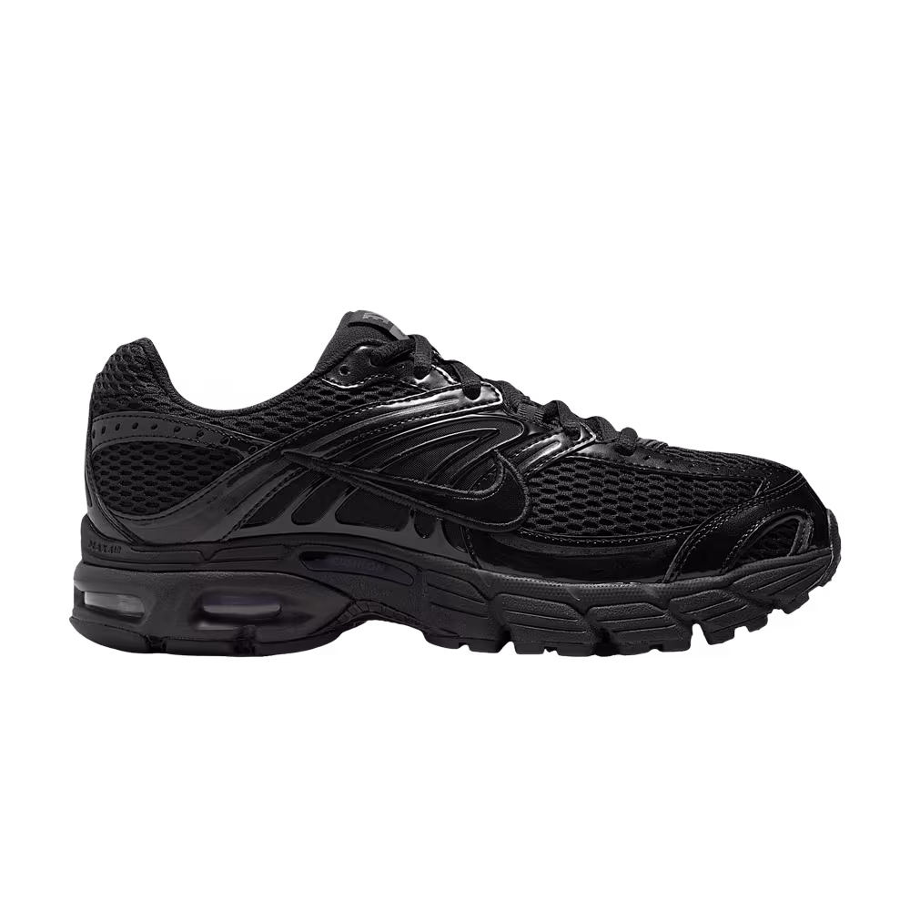 Nike Women's Air Max Moto 2k With Reflective Accents Black Iron Grey Metallic Silver Black