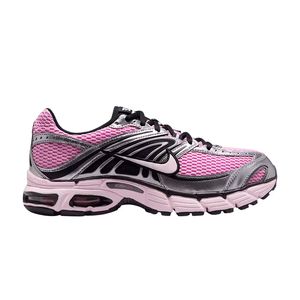 Nike Women's Air Max Moto 2k With Reflective Accents Pink Rise Metallic Silver Black Pearl Pink