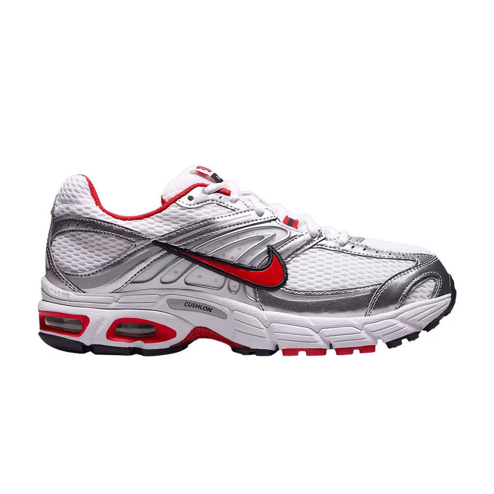 Nike Women's Air Max Moto 2k With Reflective Accents White Metallic Silver Black University Red
