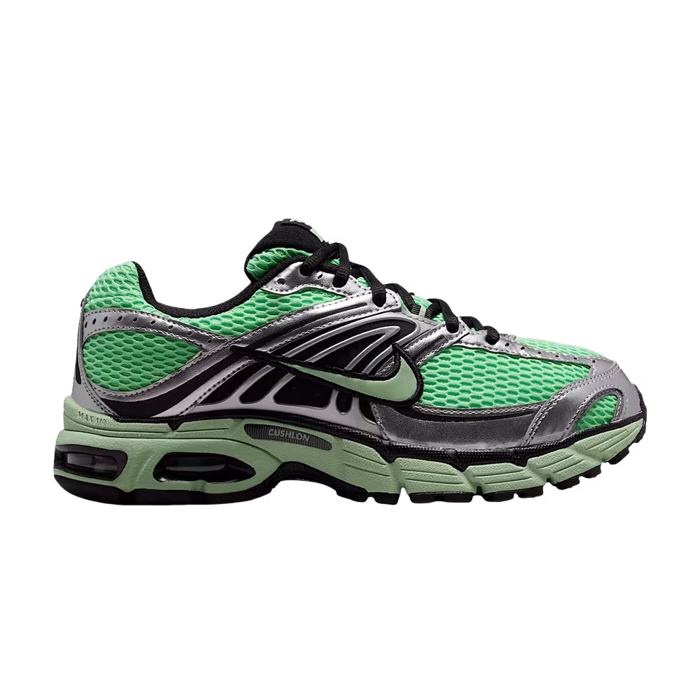 Nike Women's Air Max Moto 2k With Reflective Accents Illusion Green Metallic Silver Black Cucumber Calm