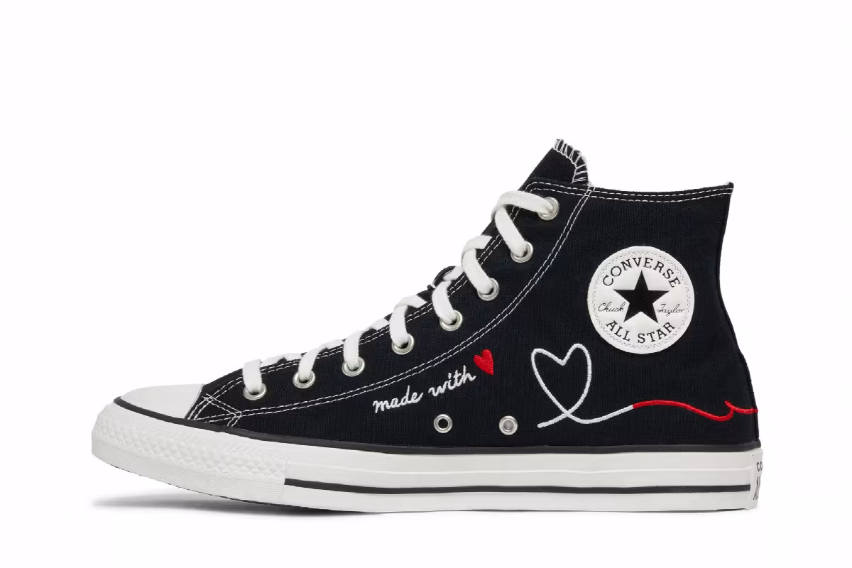 Converse Chuck Taylor All Star High Made with Love - Black, view 4