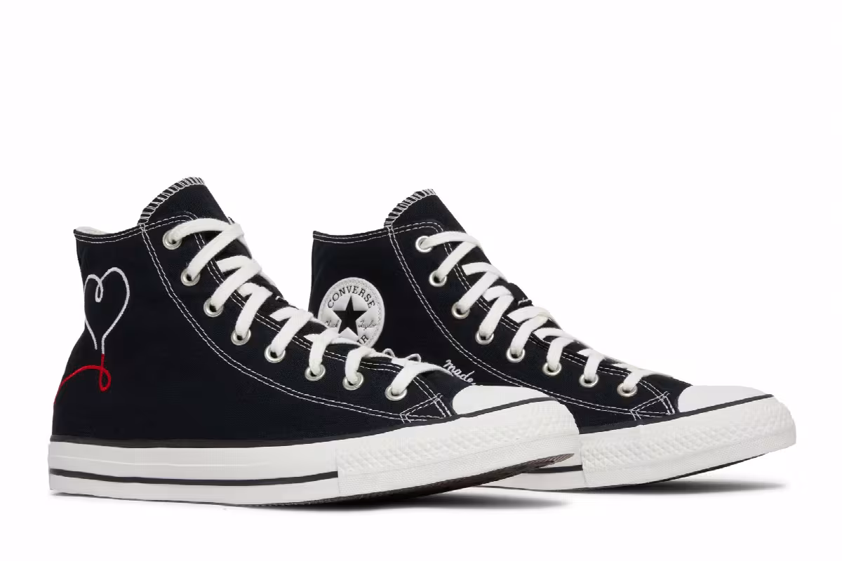Converse Chuck Taylor All Star High Made with Love - Black, view 9