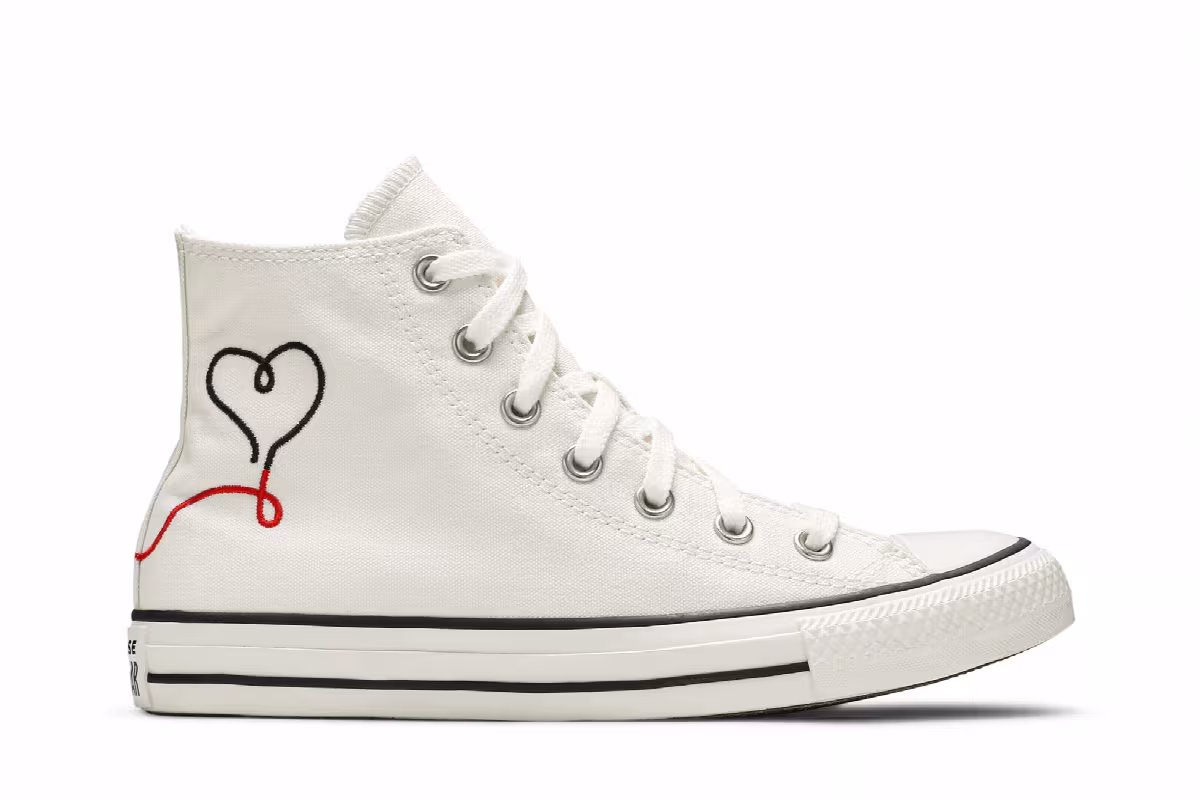 Converse Chuck Taylor All Star High Made with Love - White, view 2