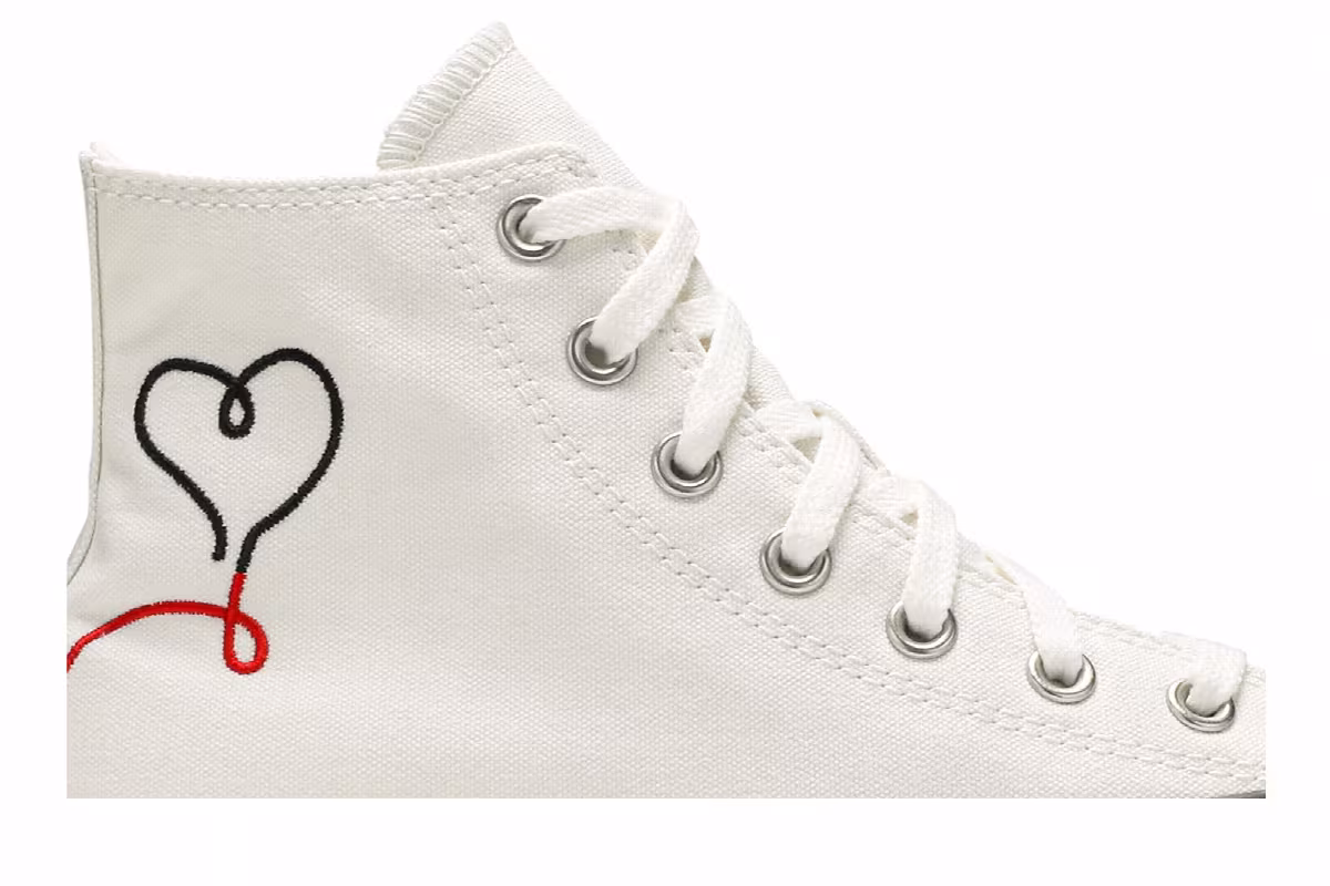 Converse Chuck Taylor All Star High Made with Love - White, view 3