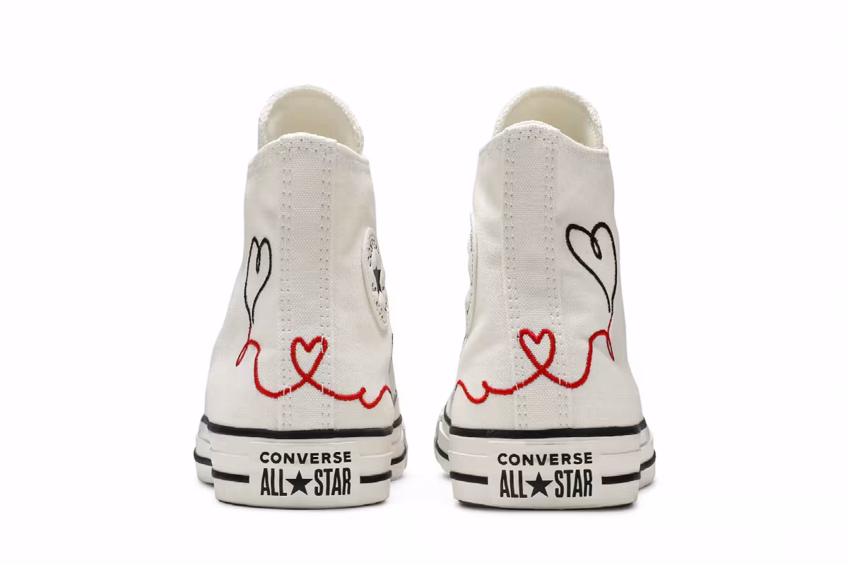 Converse Chuck Taylor All Star High Made with Love - White, view 7