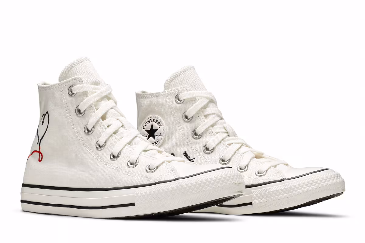 Converse Chuck Taylor All Star High Made with Love - White, view 9