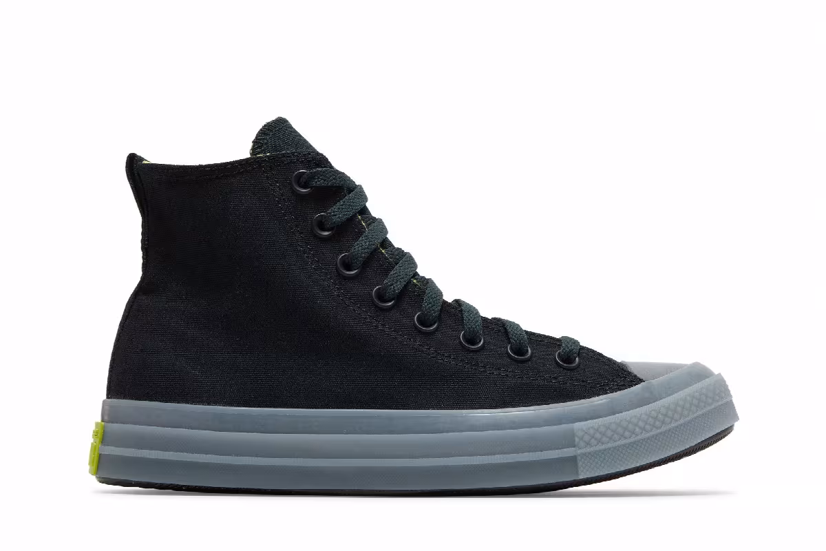 Converse Chuck Taylor All Star CX Fleece Lined High Black Lime Twist, view 2