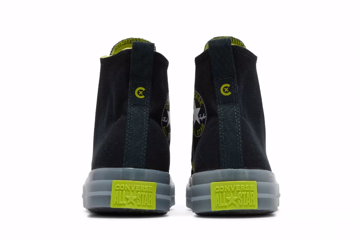 Converse Chuck Taylor All Star CX Fleece Lined High Black Lime Twist, view 7