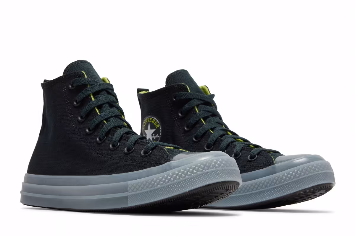 Converse Chuck Taylor All Star CX Fleece Lined High Black Lime Twist, view 9