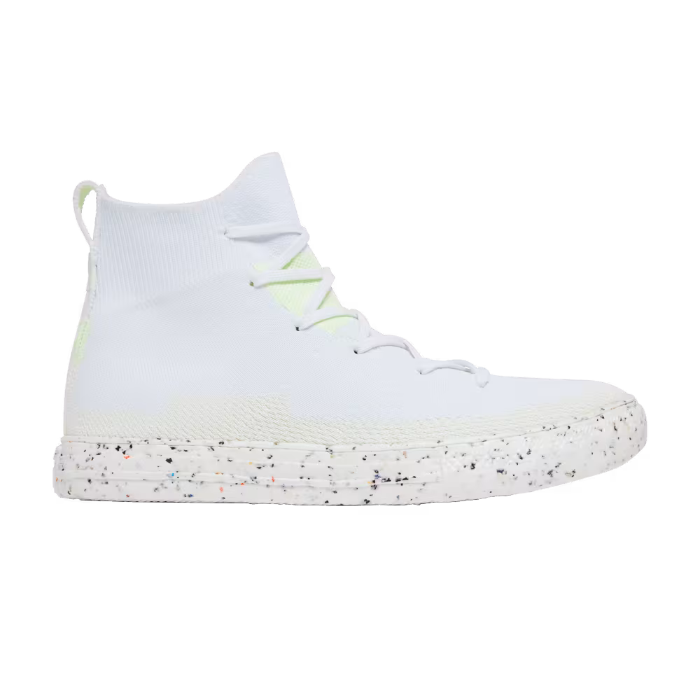 Converse Chuck Taylor All Star Crater Knit High White Barely Volt