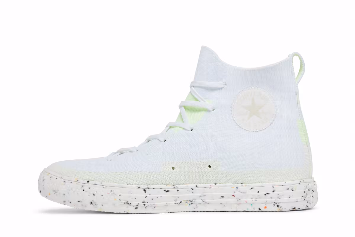 Converse Chuck Taylor All Star Crater Knit High White Barely Volt, view 4