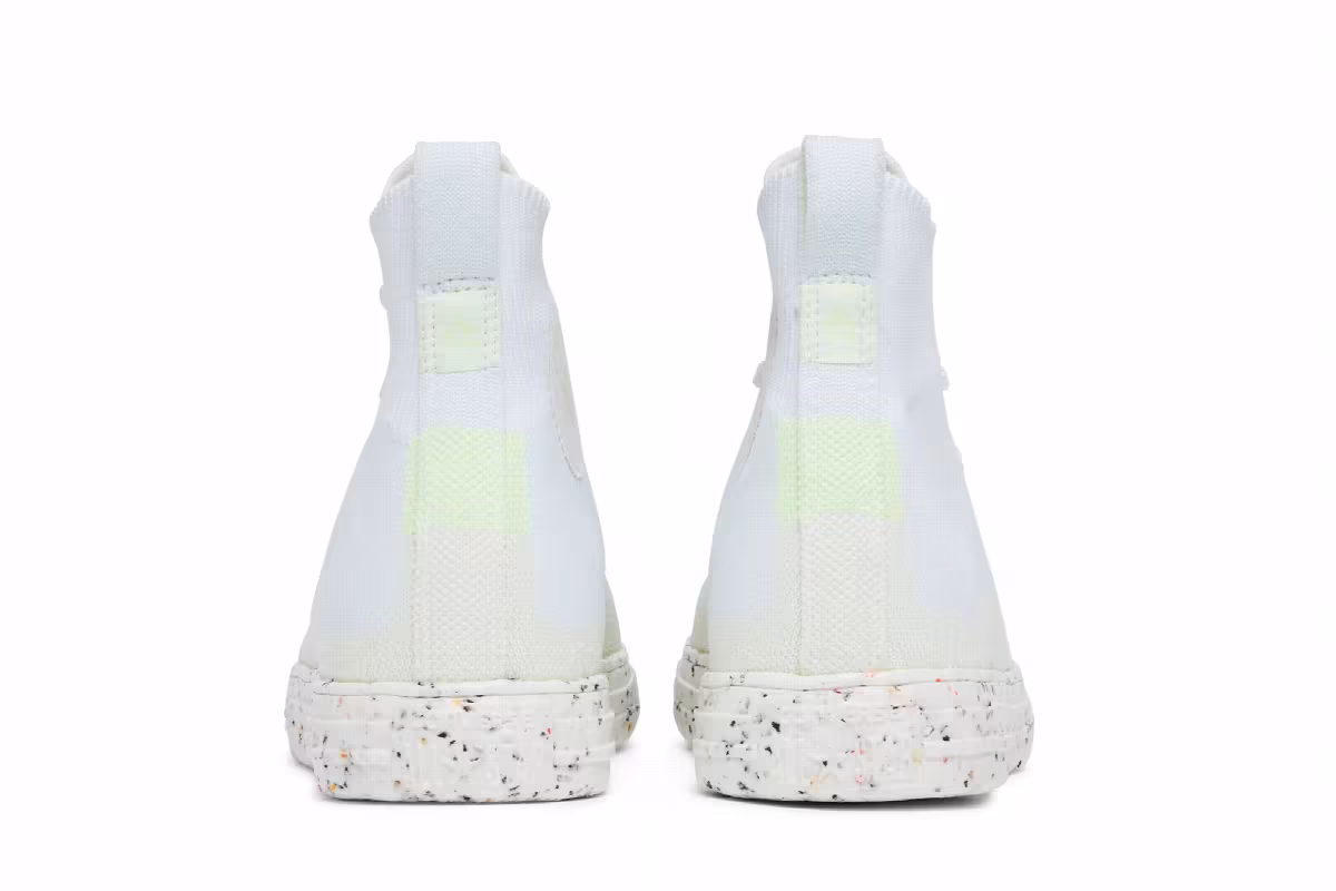 Converse Chuck Taylor All Star Crater Knit High White Barely Volt, view 7
