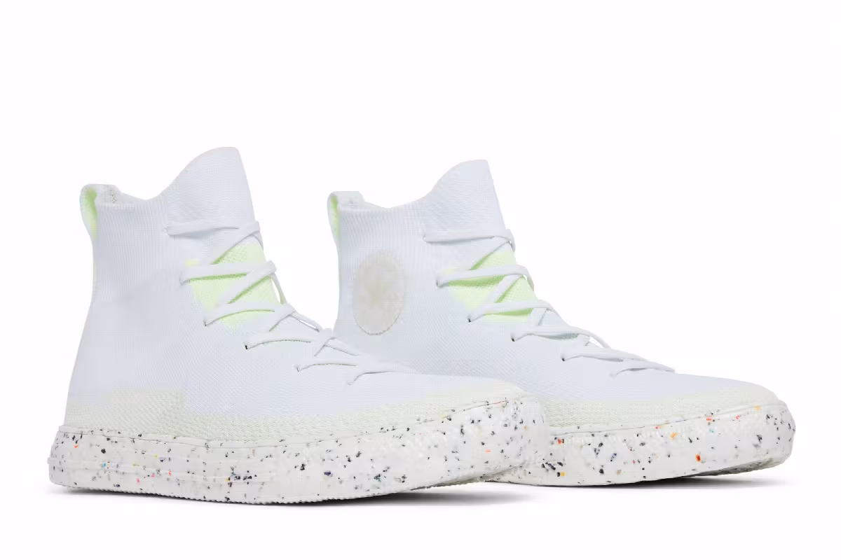 Converse Chuck Taylor All Star Crater Knit High White Barely Volt, view 9