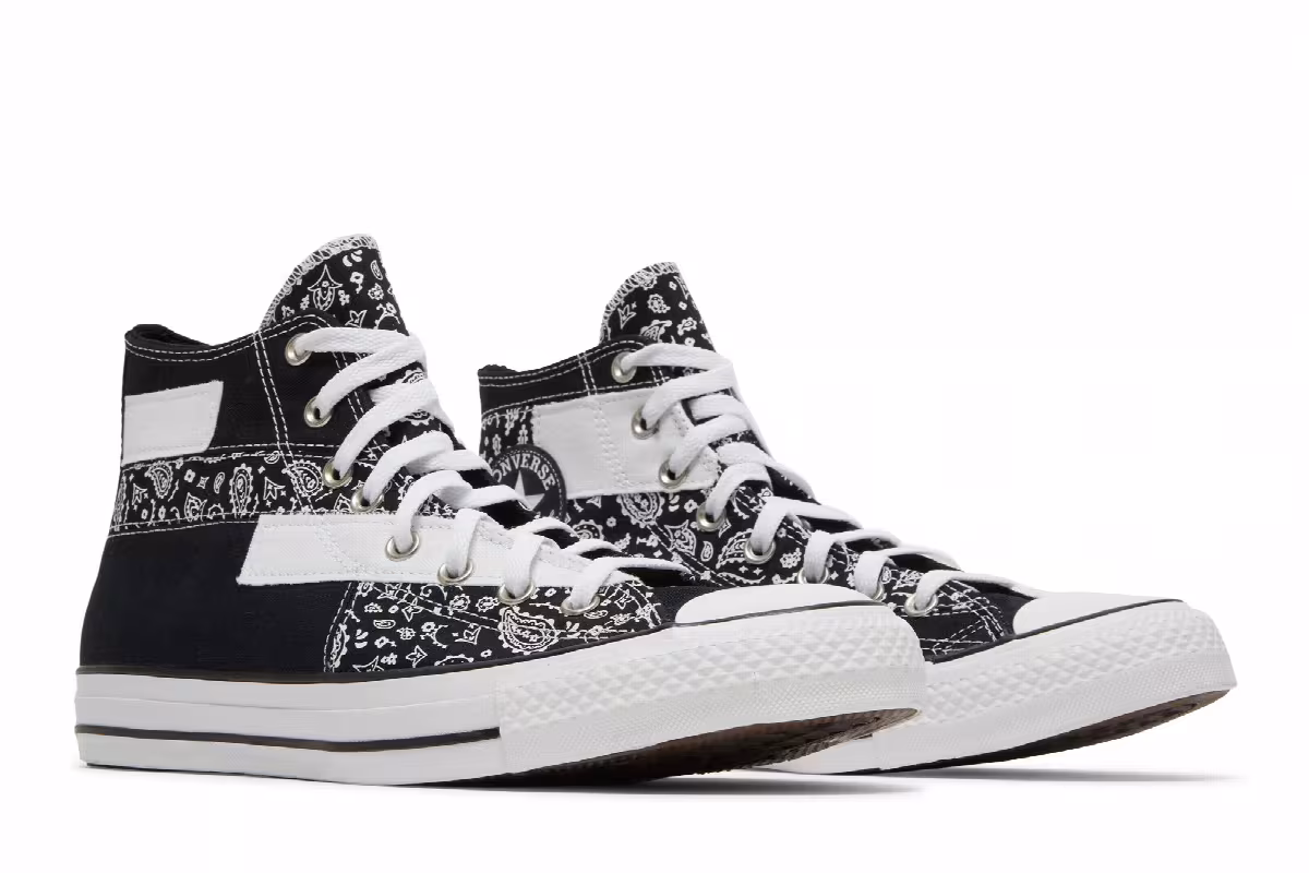 Converse Chuck Taylor All Star High Paisley Patchwork - Black, view 9