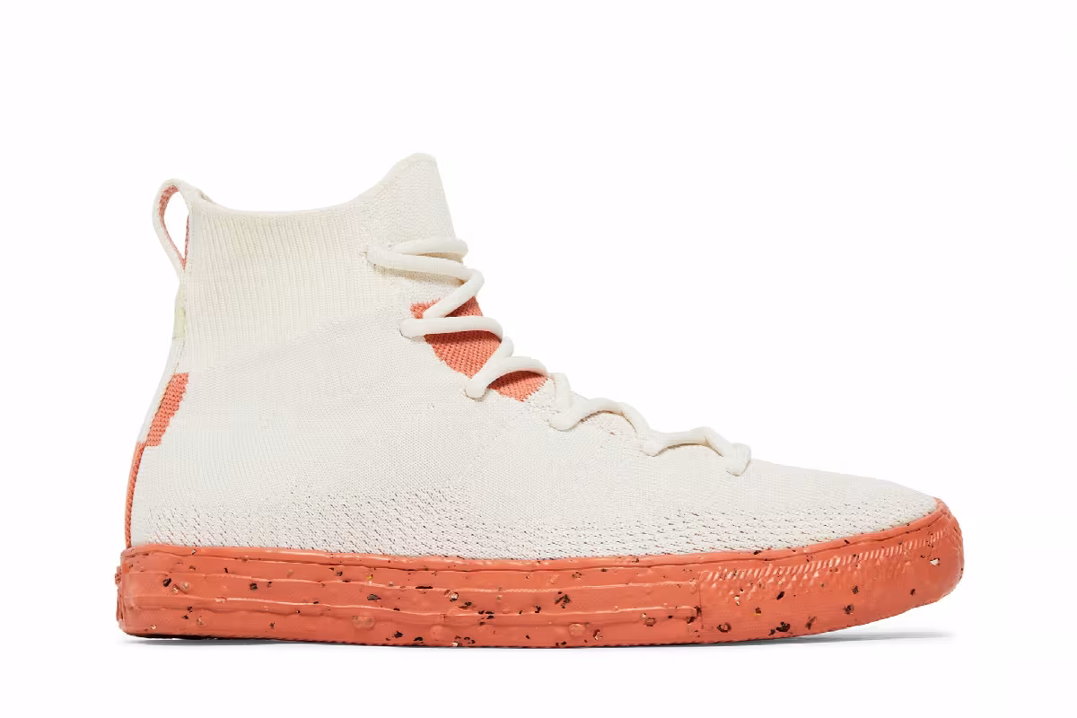 Converse Renew Chuck Taylor All Star Crater Knit High Egret Cedar Bark, view 2