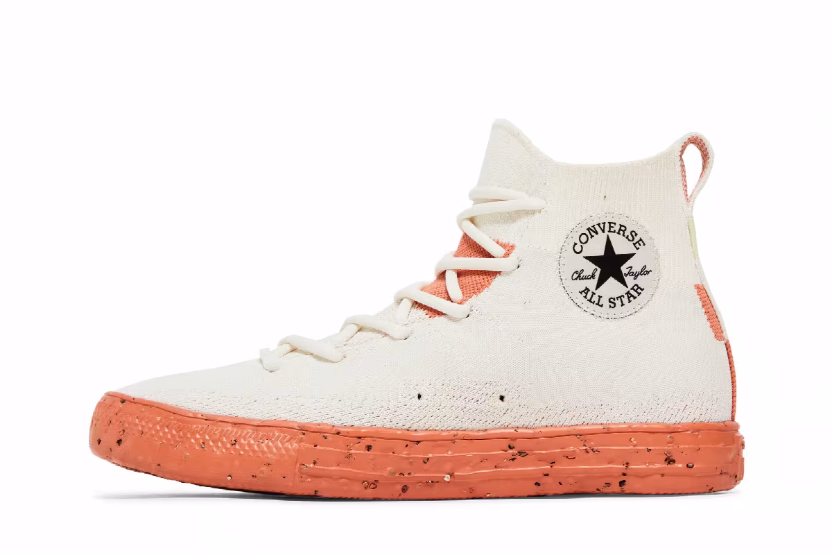 Converse Renew Chuck Taylor All Star Crater Knit High Egret Cedar Bark, view 4