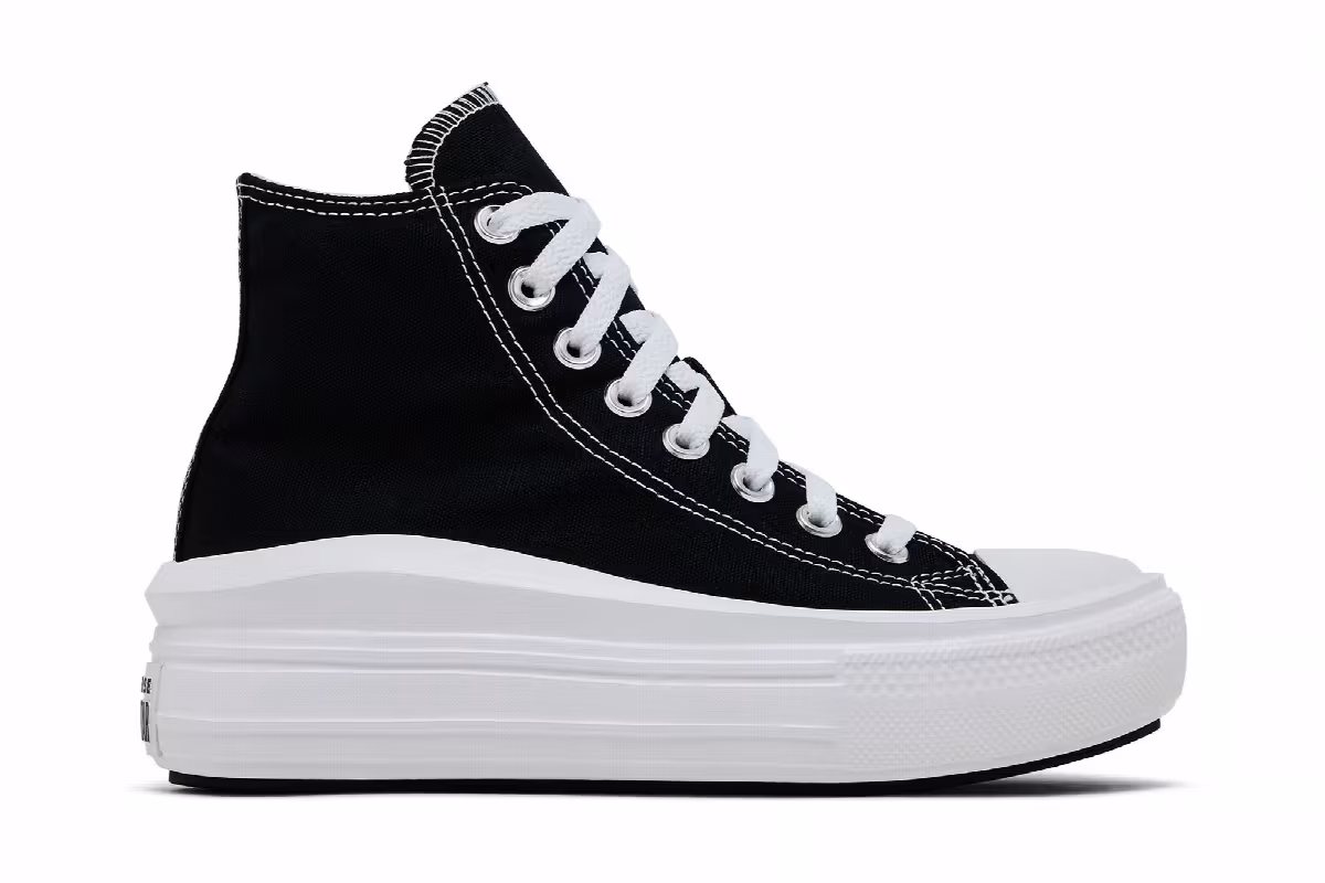 Converse Women's Chuck Taylor All Star High Move Black White, view 2