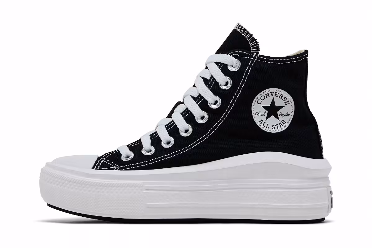 Converse Women's Chuck Taylor All Star High Move Black White, view 4