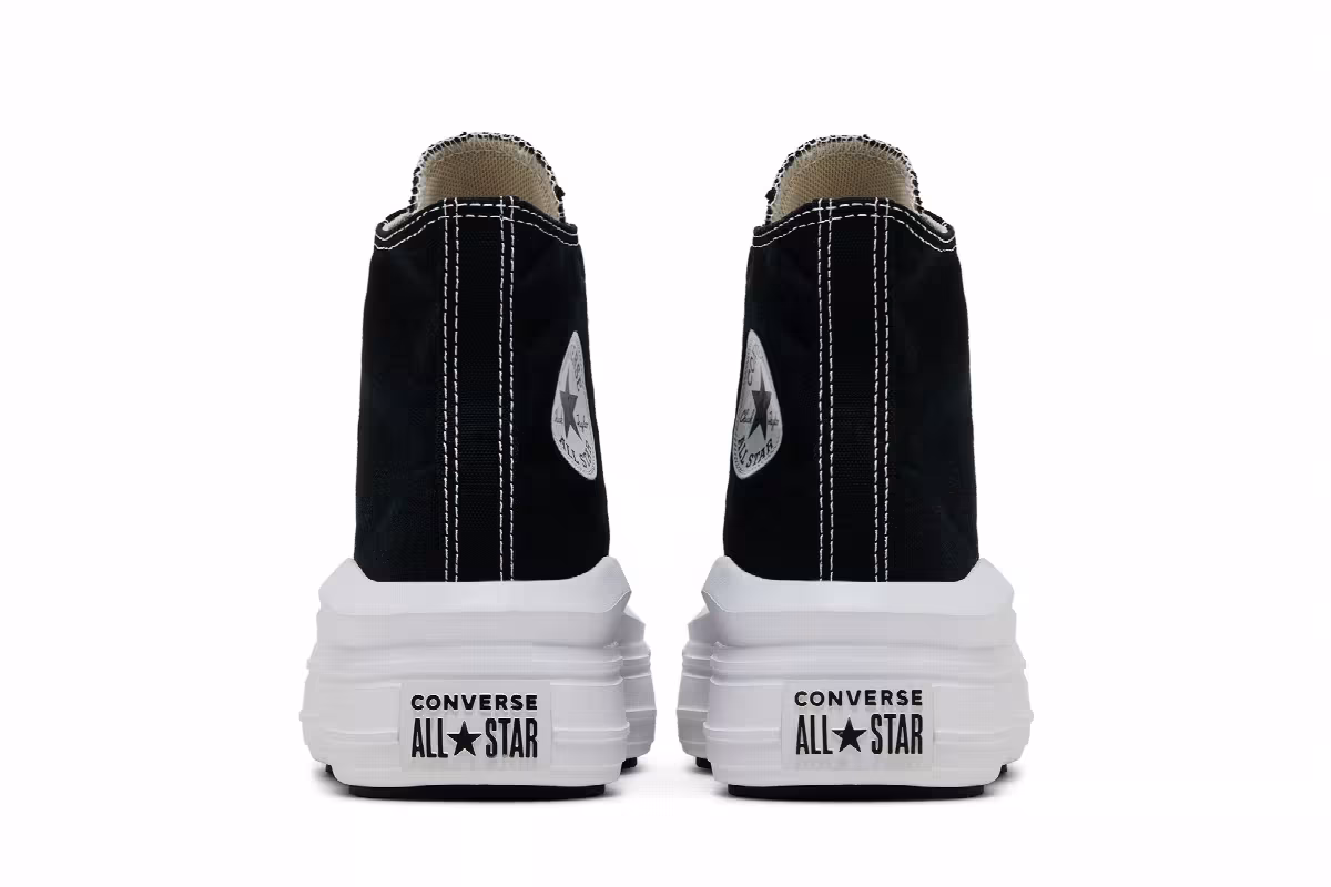 Converse Women's Chuck Taylor All Star High Move Black White, view 7