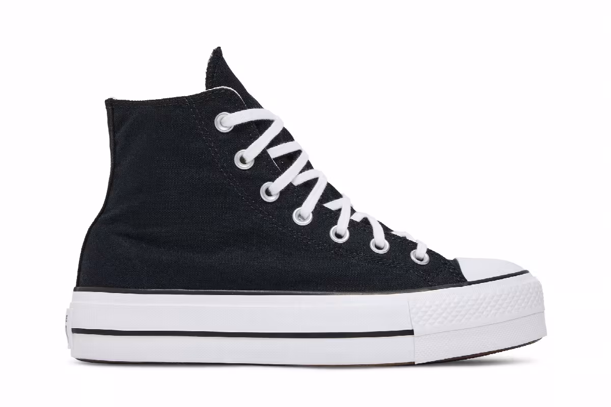 Converse Women's Chuck Taylor All Star Lift High Black White, view 2