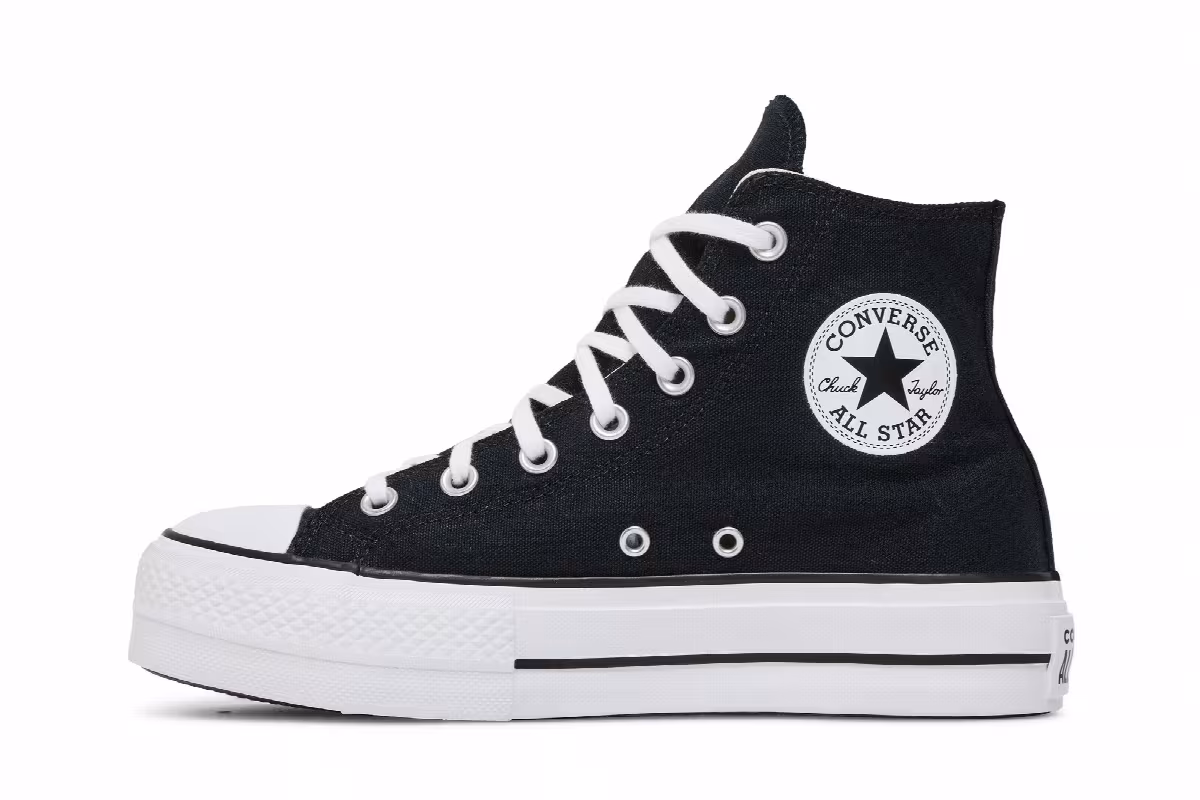 Converse Women's Chuck Taylor All Star Lift High Black White, view 4