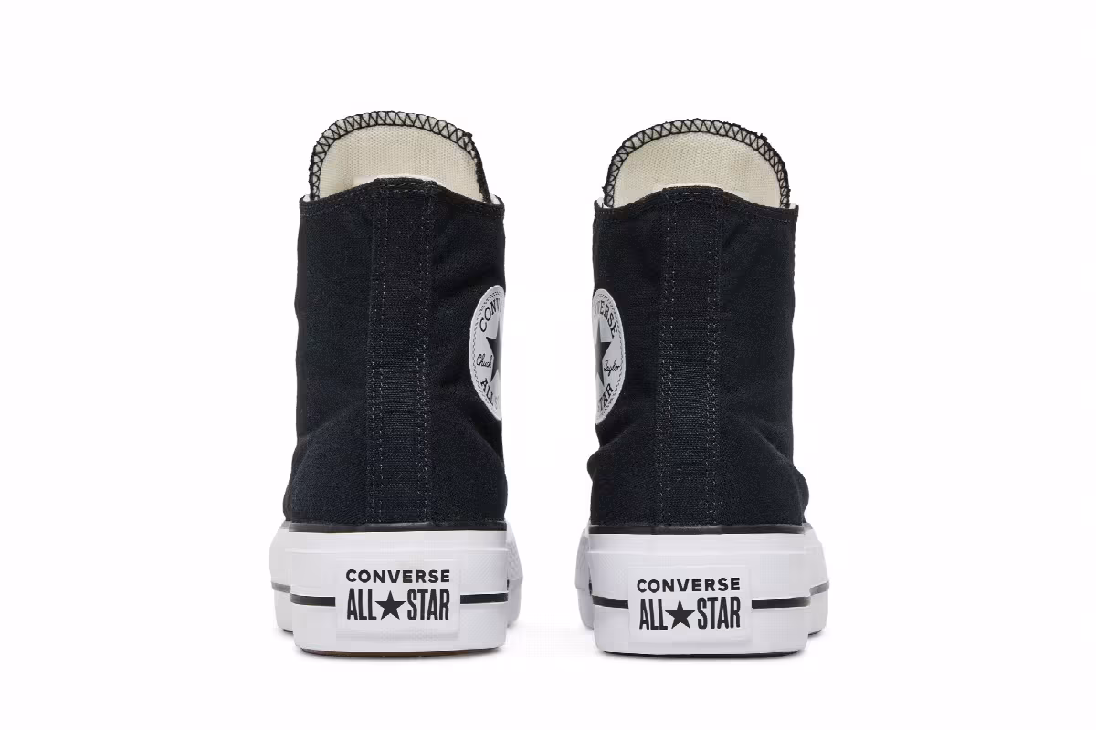 Converse Women's Chuck Taylor All Star Lift High Black White, view 7