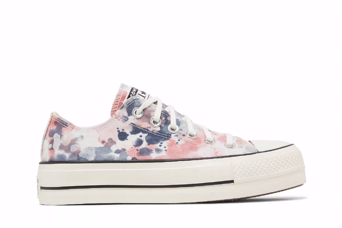 Converse Women's Chuck Taylor All Star Platform Low Washed Florals, view 2