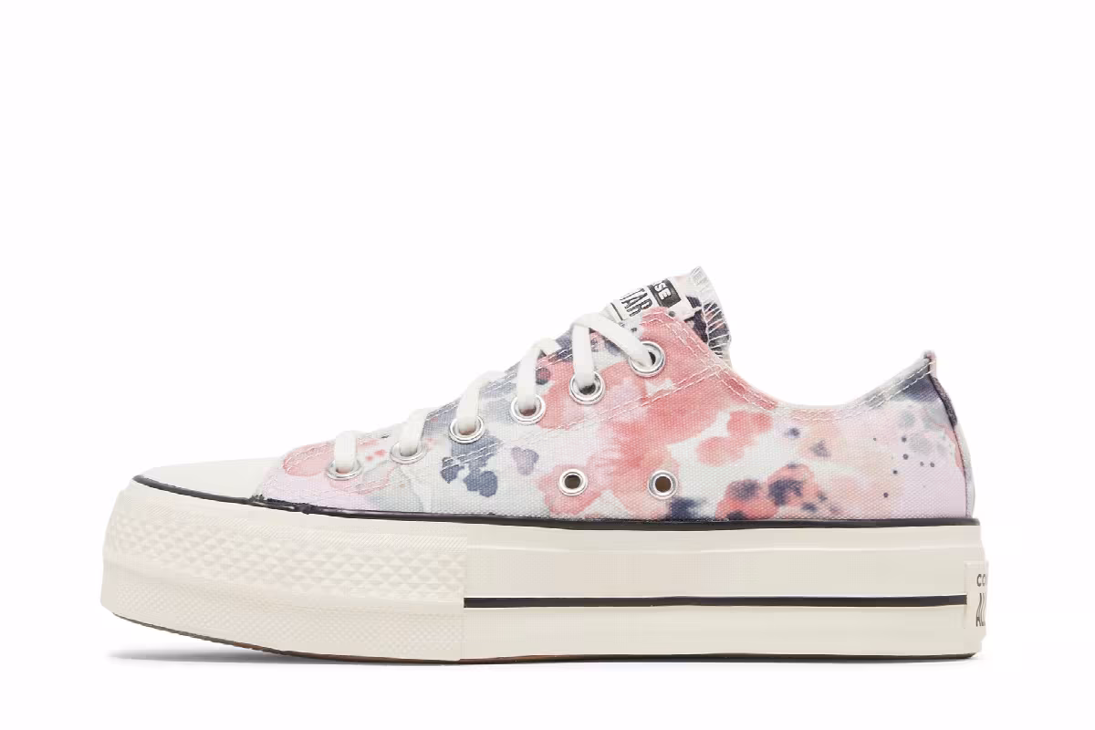 Converse Women's Chuck Taylor All Star Platform Low Washed Florals, view 4
